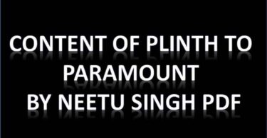 Content Of Plinth To Paramount By Neetu Singh PDF