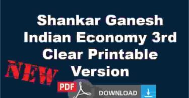 Shankar Ganesh Indian Economy
