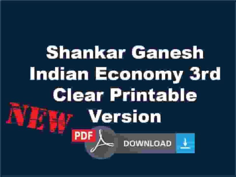 Shankar Ganesh Indian Economy