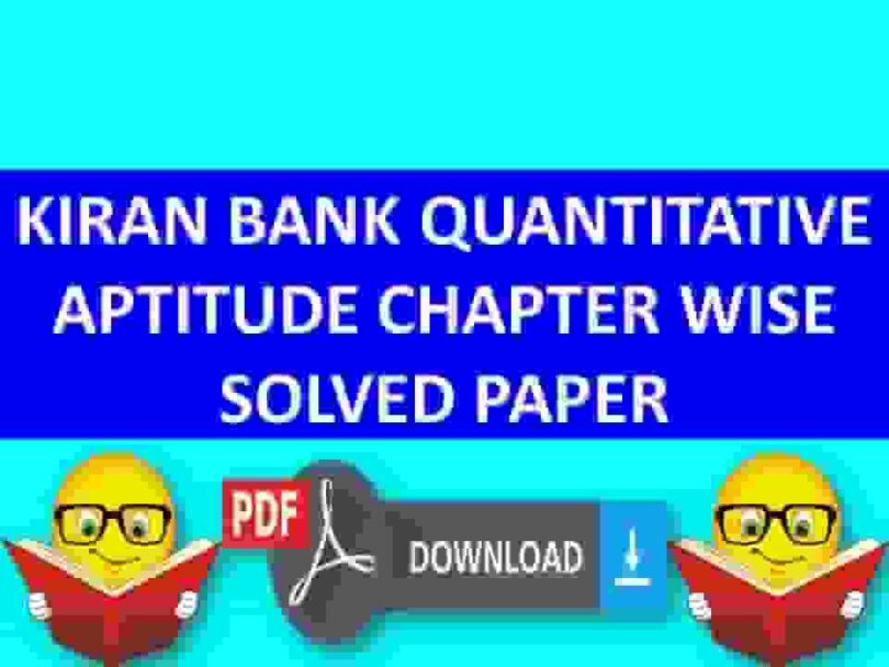 Kiran Bank Solved Paper Quantitative Chapter Wise