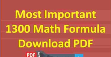 Most Important 1300 Math Formula