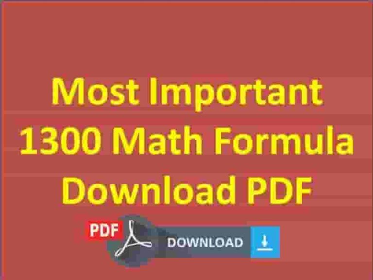Most important 1300 math formula download pdf