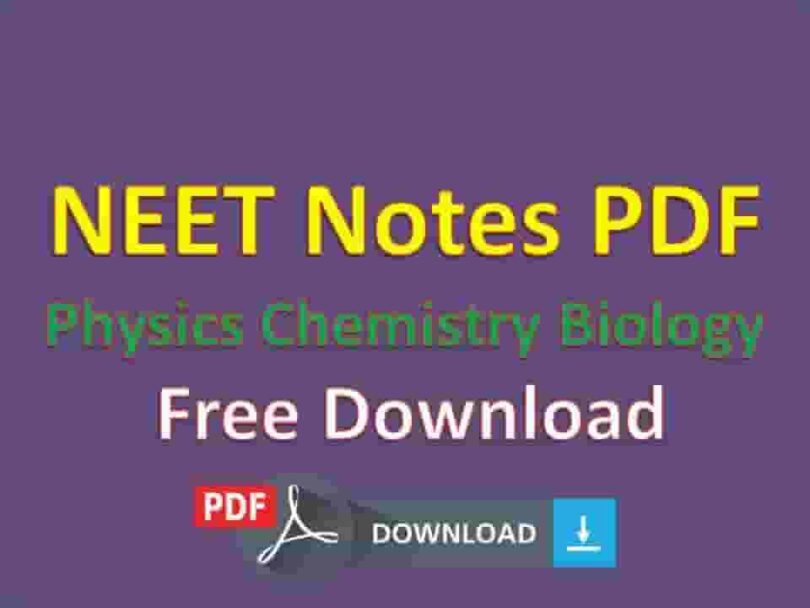 NEET Notes PDF Physics