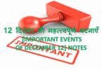 December 12 Important Events Notes