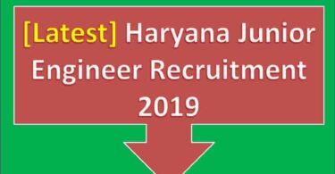 Haryana Junior Engineer Recruitment 2019