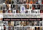 Indian Governor General Viceroy List