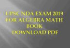 UPSC NDA Exam 2019 For Algebra Math Book Download PDF