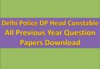 Delhi Police DP Head Constable All Previous Year Question Papers Download