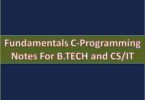 Fundamentals C-Programming Notes For B.TECH and CSIT