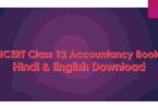 NCERT Class 12 Accountancy Book Hindi & English Download