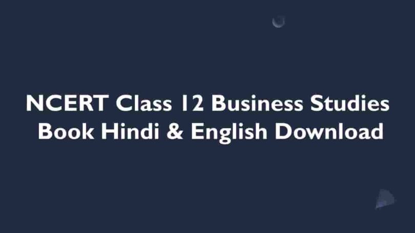 NCERT Class 12 Business Studies Book Hindi