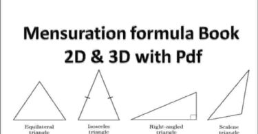 Mensuration formula Book 2D & 3D with Pdf