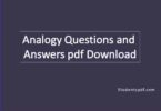 Analogy Questions and Answers pdf Download