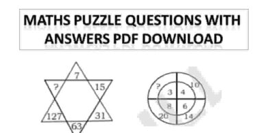 Maths Puzzle Questions With Answers