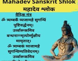 Mahadev Sanskrit Shlok