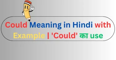 Could Meaning in Hindi with Example
