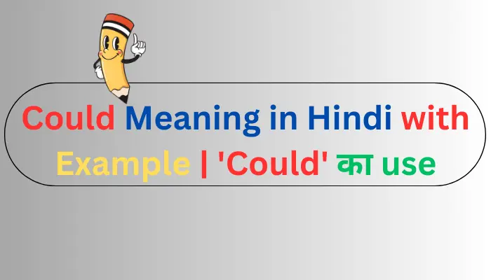 Could Meaning in Hindi with Example