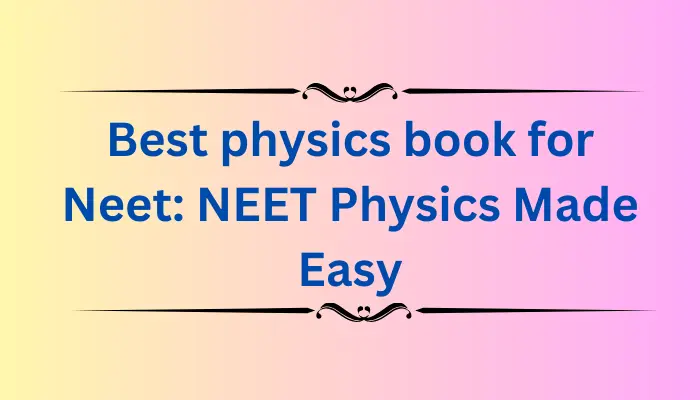 best physics book for neet